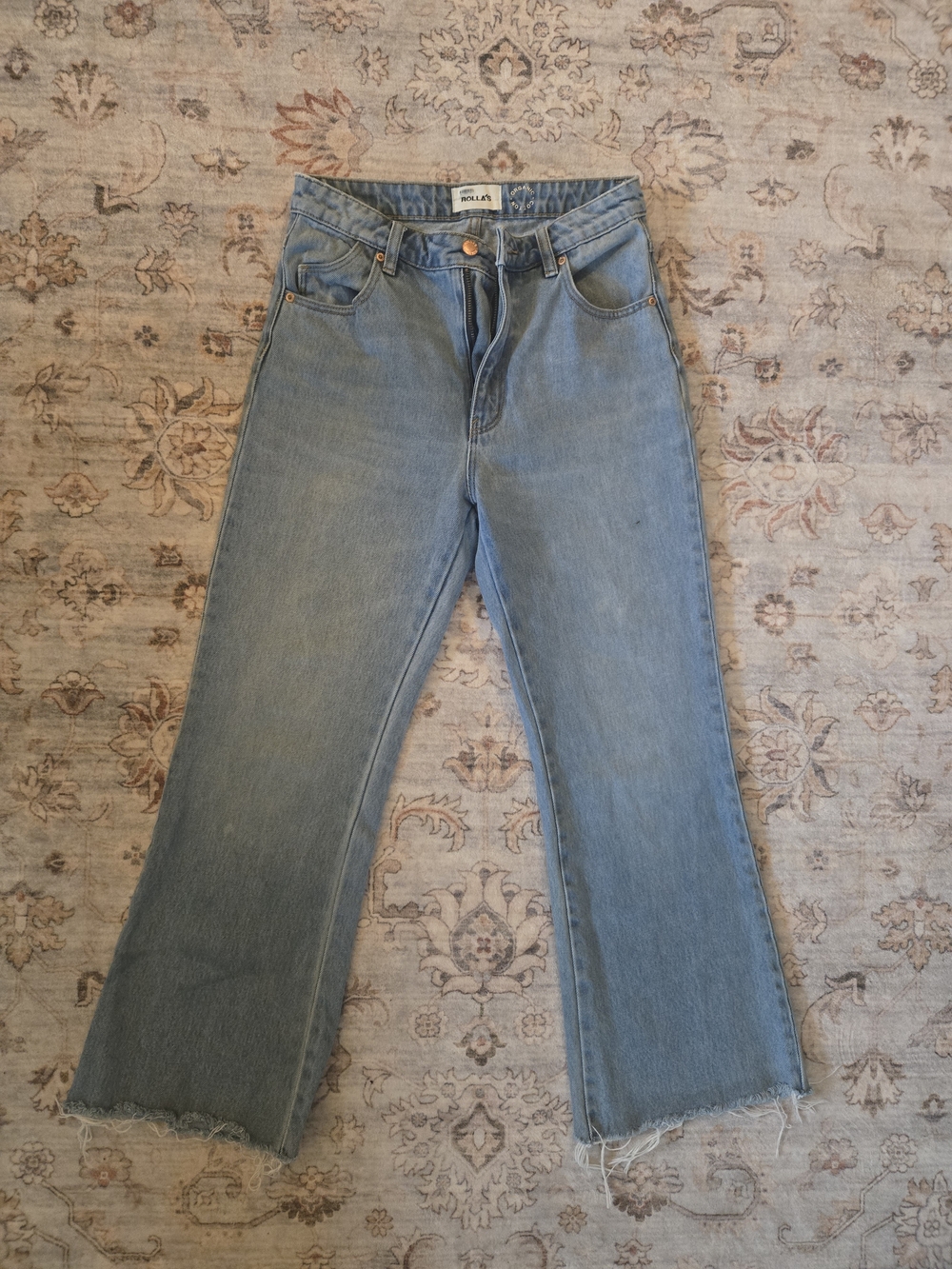 ROLLA'S East Coast Crop Flare. High Rise Size 26, Organic Cotton, Boho